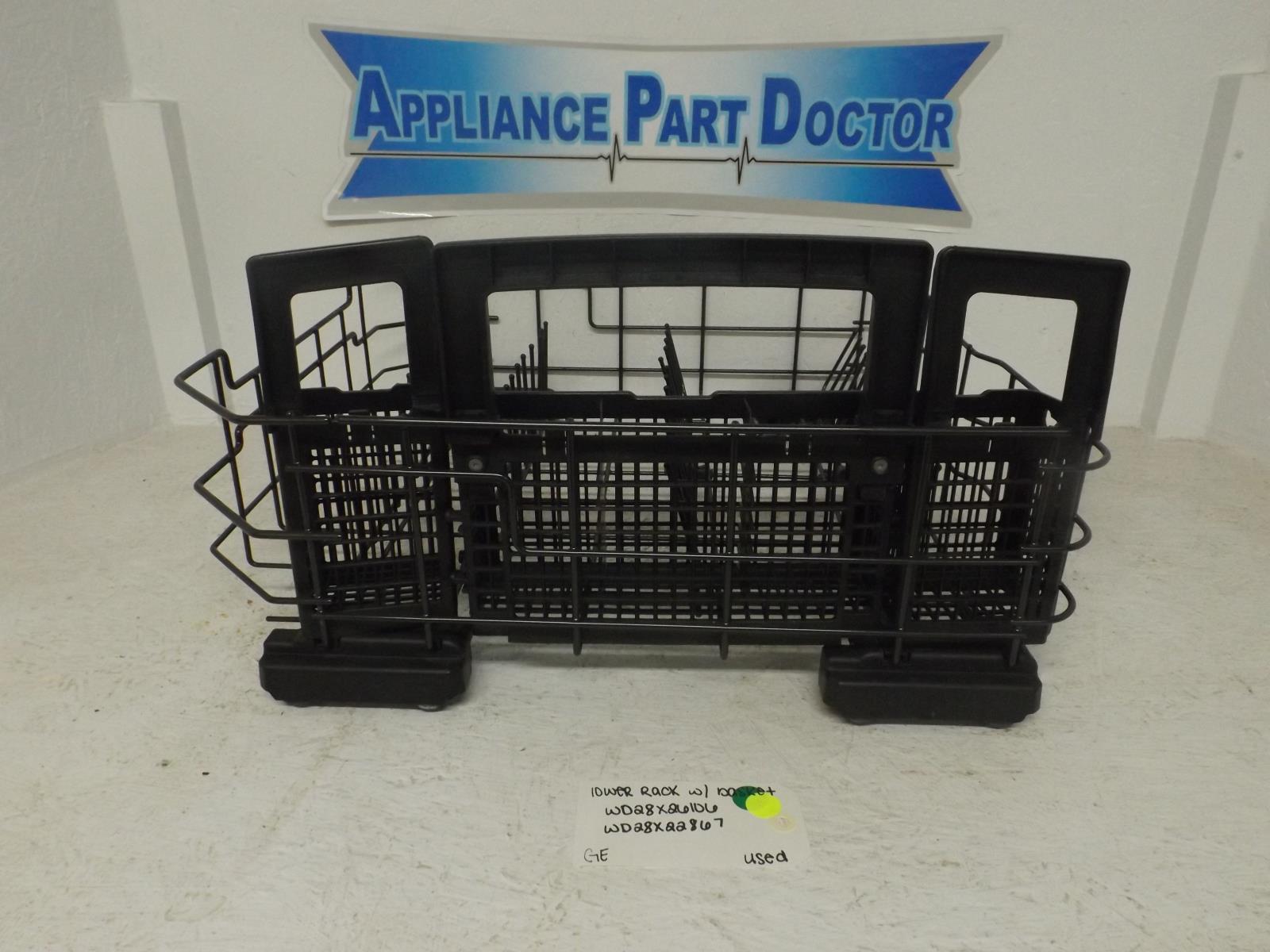 GE Dishwasher WD28X26106 WD28X22867 Lower Dish Rack Used GE Dishwasher WD28X26106 WD28X22867 Lower Dish Rack Used